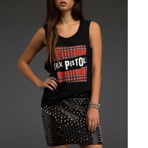 Sex Pistols Plaid Logo punk rock Official Tank Top XL NWT - Picture 2 of 4